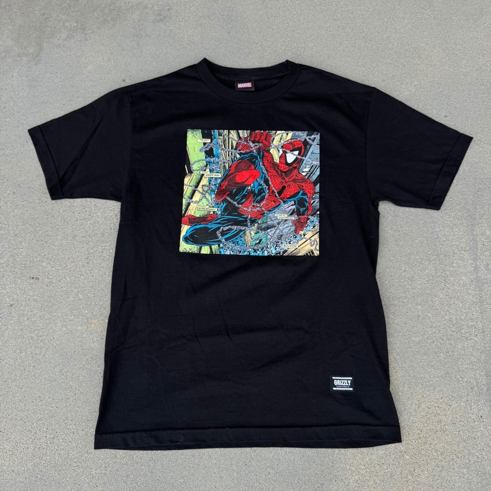 Grizzly‎ Griptape Marvel Spider-Man Graphic T-Shirt Mens Medium Black